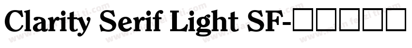 Clarity Serif Light SF字体转换
